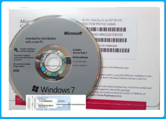 Khóa cấp phép chính hãng Microsoft Windows 7 Pro OEM 64 bit chính của DVD / COA