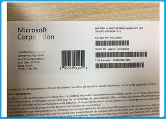 Ngôn ngữ Tây Ban Nha Windows10 pro 64bit DVD + OEM chìa khóa dán nhãn trực tuyến kích hoạt